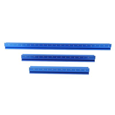 3PCS Set Woodworking Edge Ruler Aluminium Alloy V Shaped Corner Measuring Tool for Woodworking