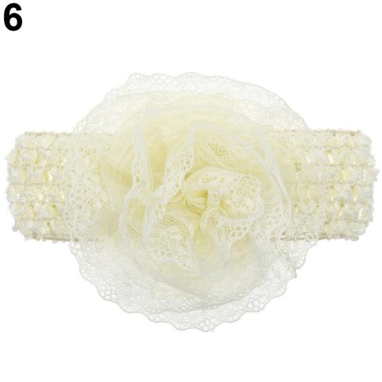 Roztomilé děti Holčička Batole Krajka Květinová čelenka Elastická čelenka do vlasů