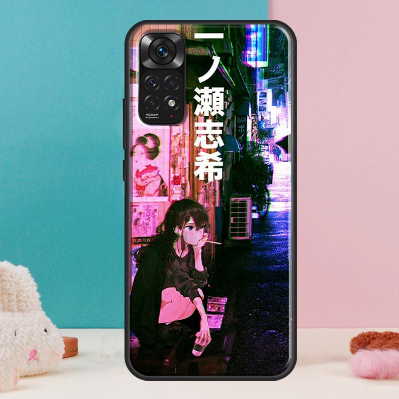 Vaporwave Glitch Anime Case For Xiaomi Redmi Note 14 12 11 9 10 13 Pro 9S 10S 11S 12S Redmi 13C 10C 12C 14C Cover