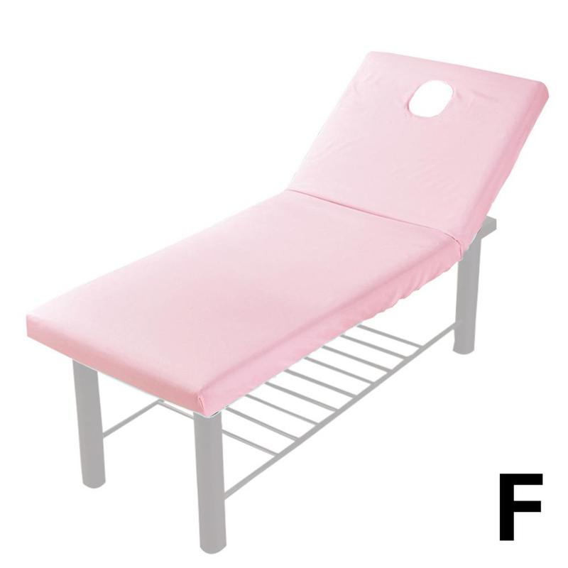 

Pure Color Massage Table Bed Fitted Sheet Elastic Full Massage Spa Rubber Bed Band Hole Cover Face Cover Breath Treatment W Z2J8