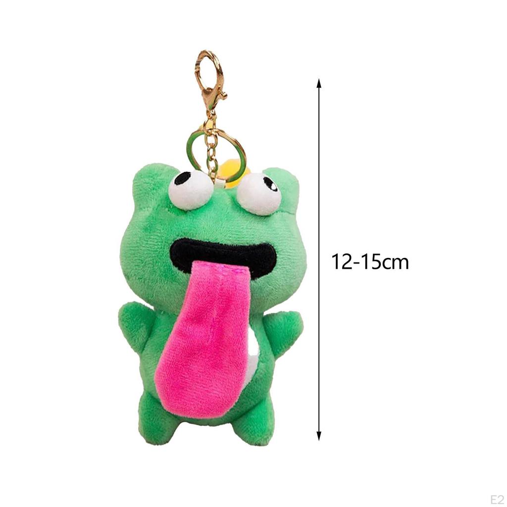 Cute Keychain Frog Plush Key Hanging Decors Handbag Pendant Car Bag Green