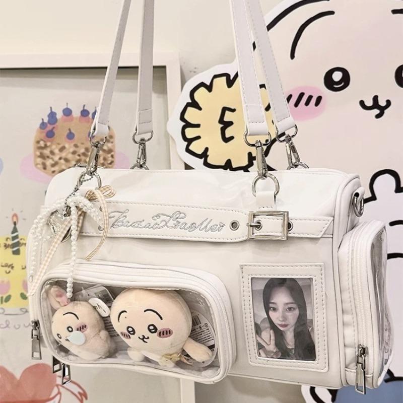 Hidden light sign original pain bag niche women's bag versatile casual portable single shoulder transparent [Koharu-cho]
