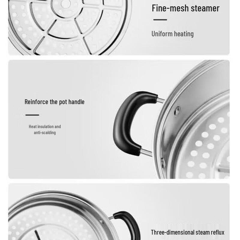 Supor 304 Stainless Steel 2-Layer Steamer Pot