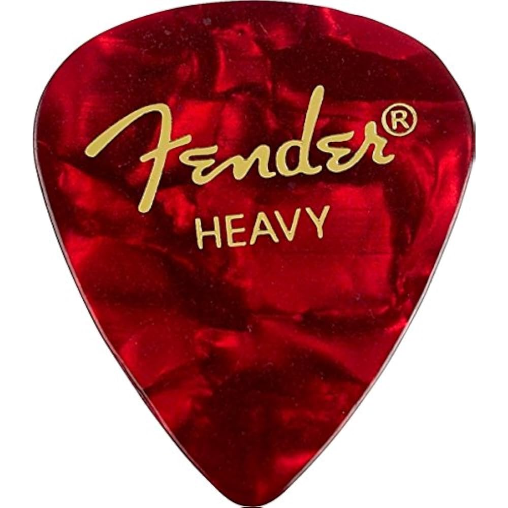 Fender [8 color assorted] 8 sheets (1 each color) teardrop HEAVY guitar picks...