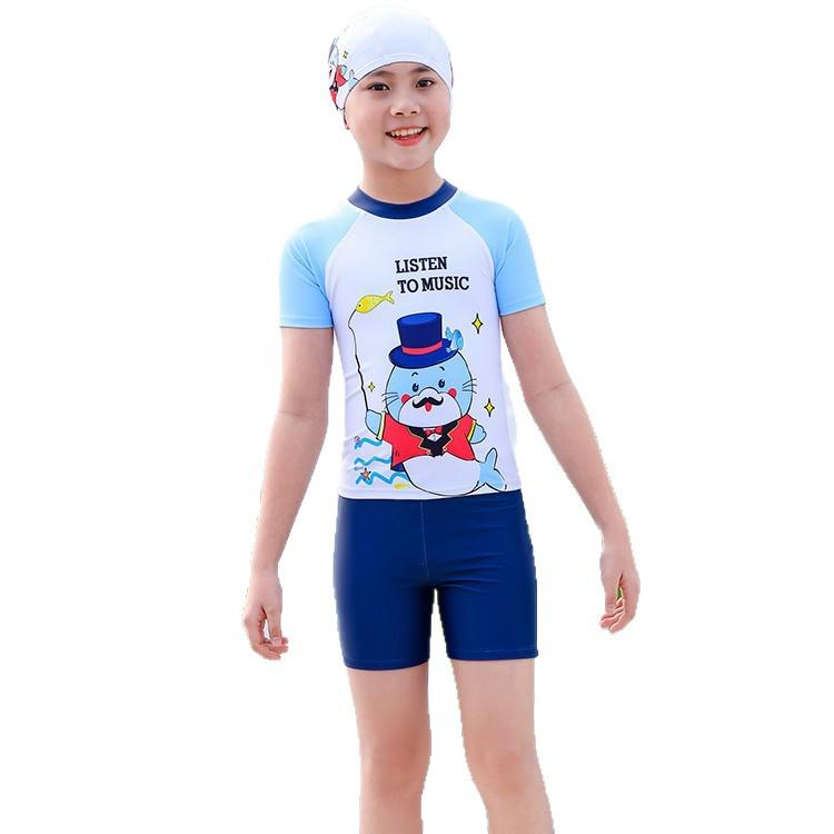 2026 Kids' Cartoon Sun Protection Quick-Dry Split Swimsuit for Boys