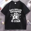 Rats Spelled Backwards Is Star Tshirt Unisex Funny Rat Tshirt Cotton Short Sleeve Animal T Shirt Printed Graphic Tees