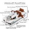 1/24 Scale 500K Vintage Car Model Toy Diecasts Alloy Sport Car Toys with Sound and Light Pull Back Vehicles for Children's Gifts