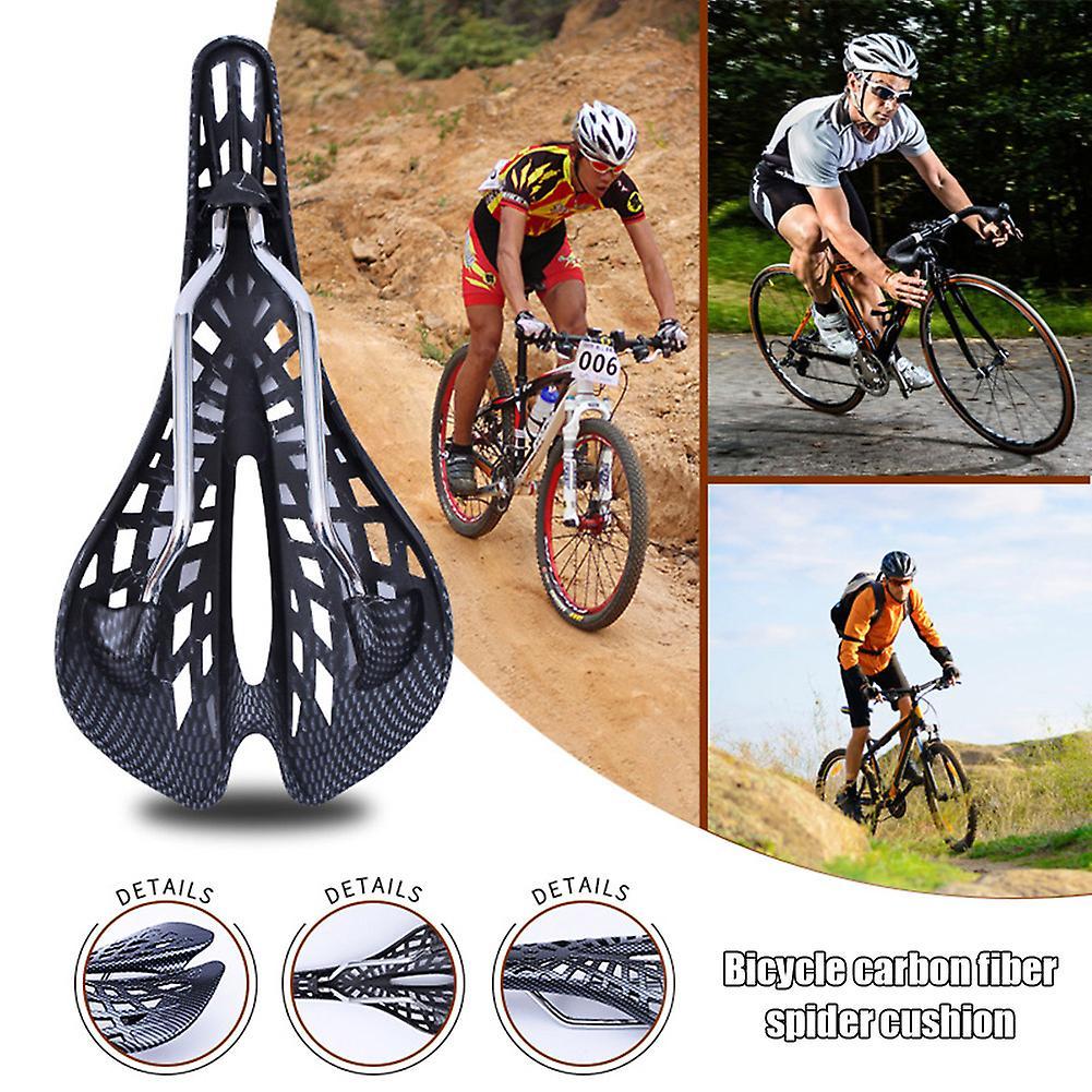 Inbuilt Saddle Suspension Bike Seat Cushion Comfortable Durable Saddle Bicycle Spider Carbon Fiber