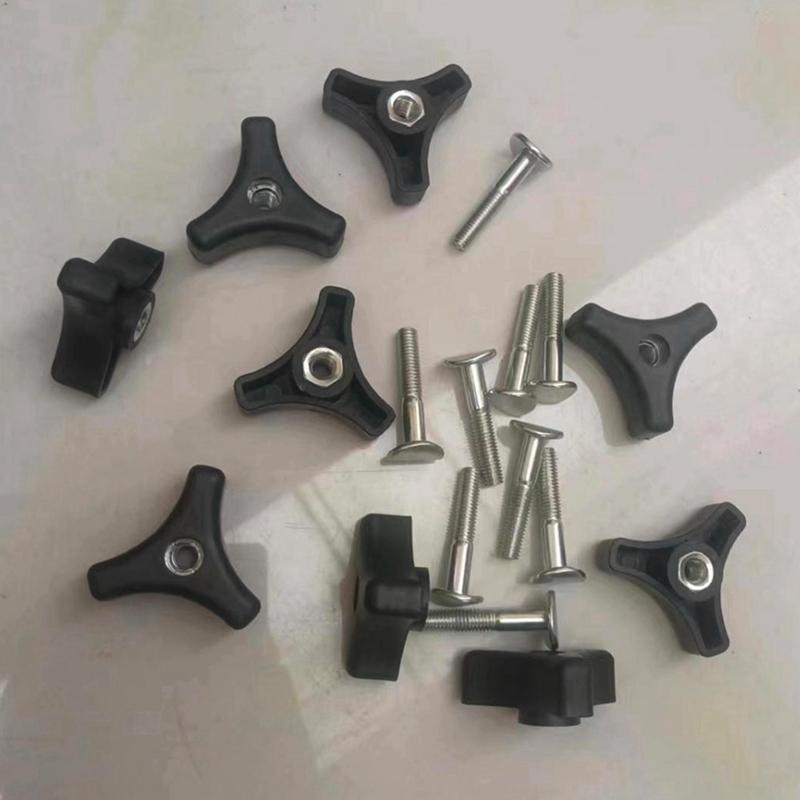 A96I-10 Set Triangle Handle Bar Wheel Knob And Bolt Fasteners Replacement For Lawn Machine Lawn Mower Accessories