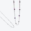 Rush Off Surgical Steel Purple Ball Point Chain Bracelet