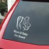 Mum and Baby on Board Sticker Car Warning Safety Creative Vinyl Film Decals Figure Styling Windshield Sticker Decor Accessories