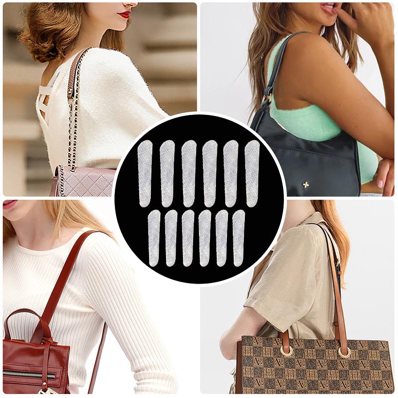 6/12Pcs Transparent Anti-Slip Silicone Patches For Bag Straps Convenient Durable Reusable Backpack Non-Slip Patch Resistant Pad