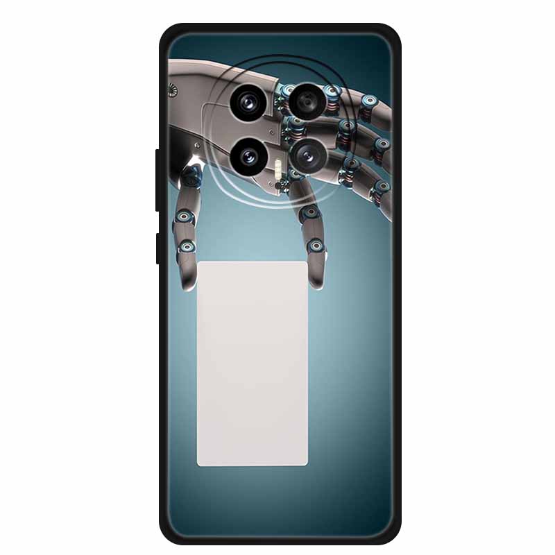 Mobile Phone Protective Case For Honor Magic8 5G Floral Painted Soft Black Silicone Back Cover For Honor Magic 8 2025 Case Funda
