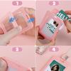 Cute Double Sided Transparent ID Card Holder Waterproof Name Badge Horizontal Id Badge Holder for Work School Clear Plastic