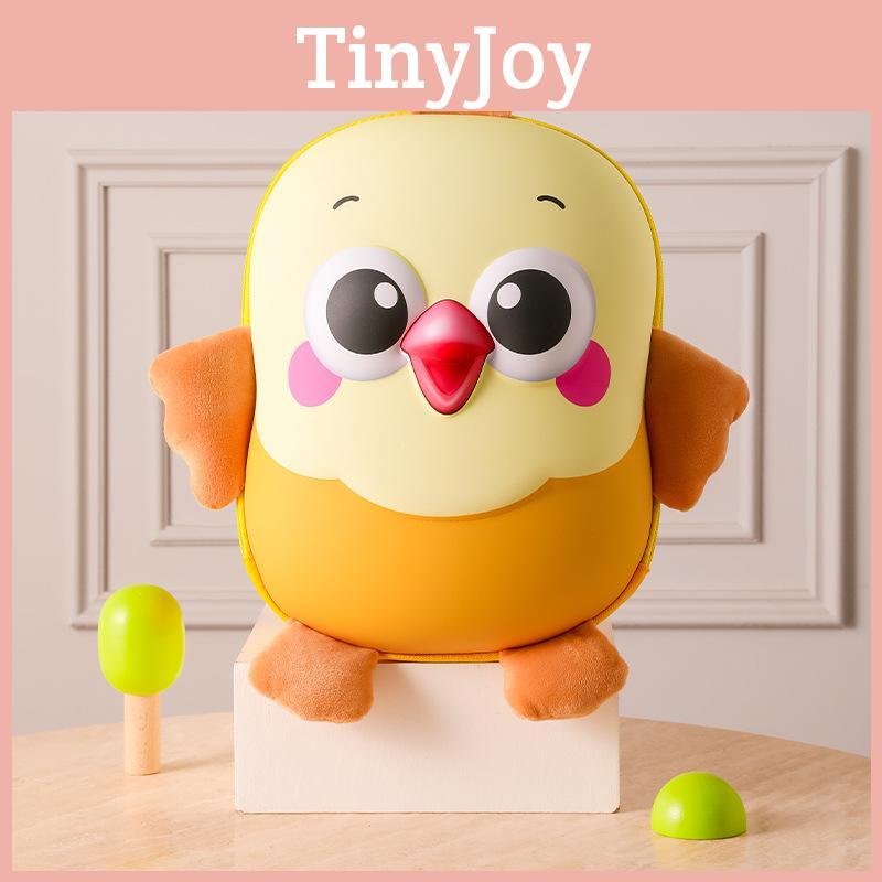 Cute Multicolor Cartoon Chicken Shaped Children Backpack For Daily Use School