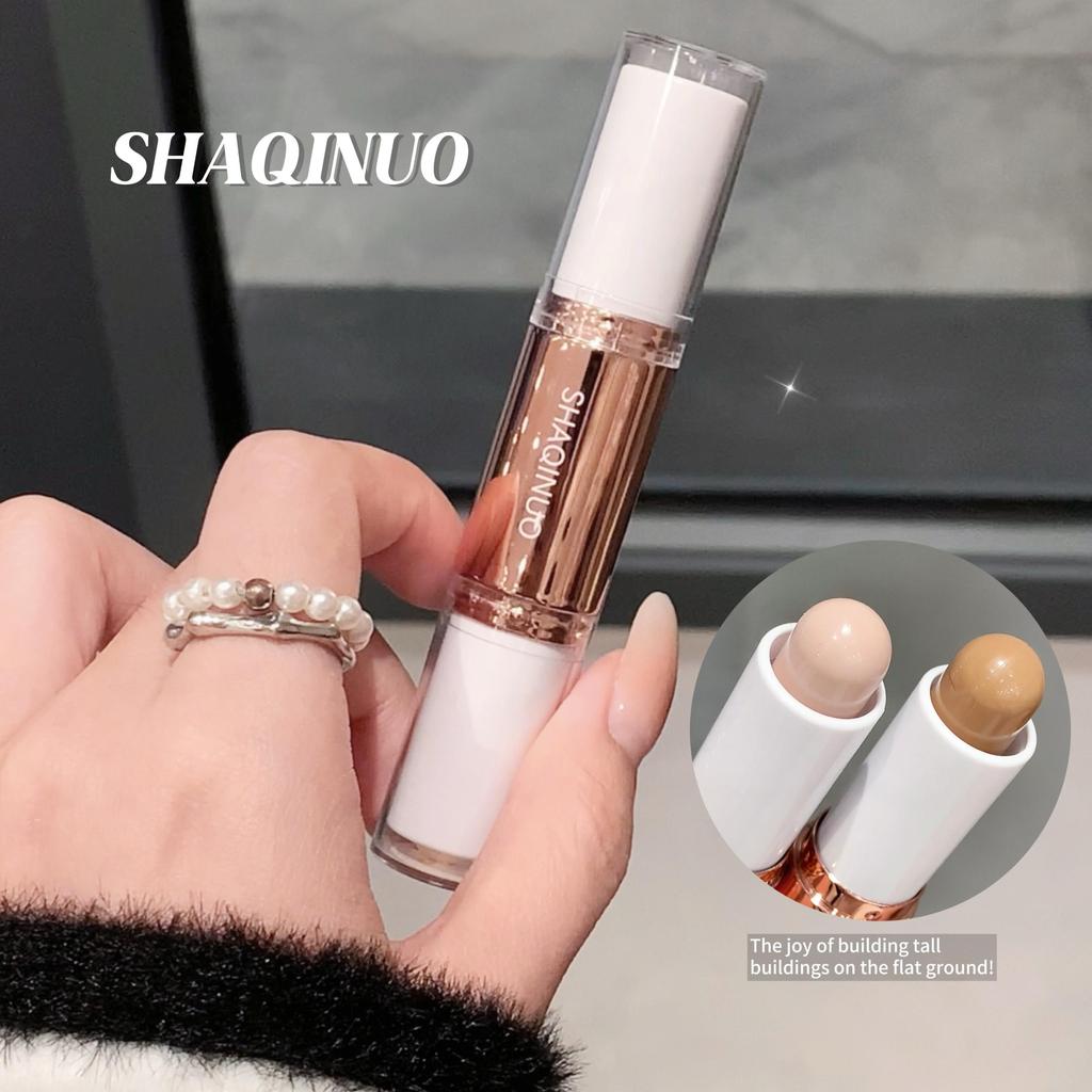 SHAQINUO Illuminante a doppia testa 2 in 1 per contorno viso e corpo e illuminante in stick per viso e corpo