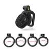 New Male Chastity Cage Device with 4 Cock Rings Set Penis Cage Ball Lock Chastity Belt Sex Toys for Men Couples Adult Supplies