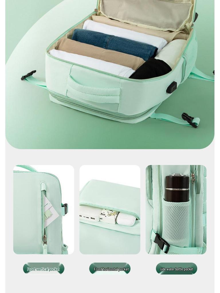 Expandable Travel Backpack with Shoe Compartment and Wet/Dry Separation for Men and Women - Perfect for Short Trips and Business Travel