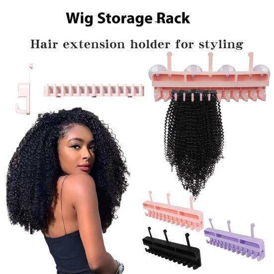 Hair Extension Holder Wig Storage Rack Multipurpose Easy To Install Wall Mounted Multiple Wigs Hanger Storage Organizer