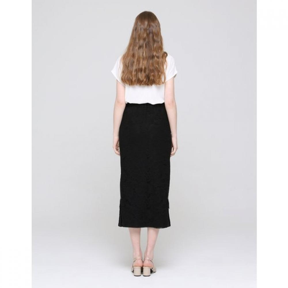SON JUNG WAN Side Pleats Lace Skirt Zsk6262041