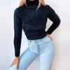 Sweater Round Neck All-match Knitted Women Sweater for Daily Wear