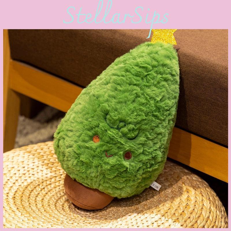 35cm Green Christmas Tree Plush Pillow Doll For Holiday Decor And Gift Ideas