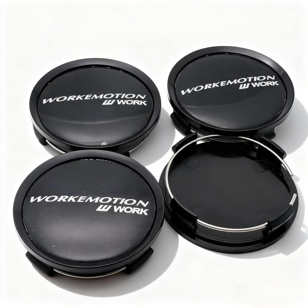 4pcs JDM W Work Emotion Logo Emblem Car Wheel Center Caps 74MM Clips 69MM Wheels Hub Dust Cap Rim Hubcaps Cover Car Accessories