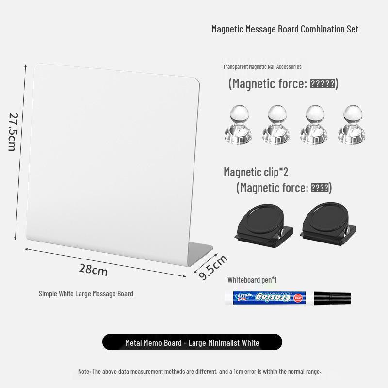 Magnetic Desktop Blackboard Memo Board - Erasable & Free-Standing for Office Use