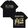 Shakira Las Mujeres Ya No Lloran Welttournee 2026 T-Shirt Unisex Unisex Mode T-Shirt Locker Lässig Baumwolle Vintage Übergroße T-Shirts