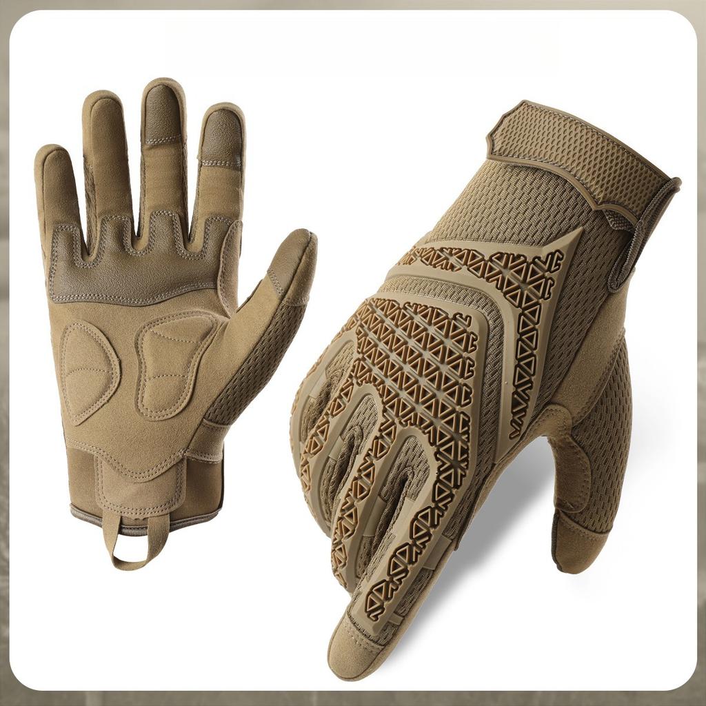 Full finger tactical gloves for men's touch screen protection anti slip wear-resistant outdoor cycling sports tactical gloves