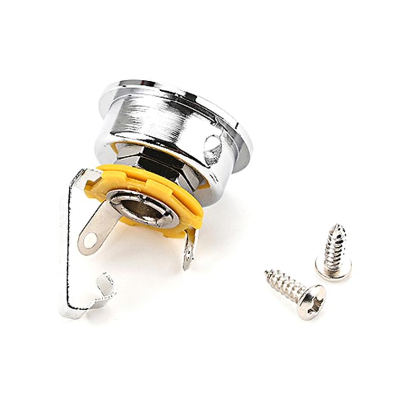 Jack Electric Guitar Parts Electric Guitar Socket Jack Plate Holder for w/ Screw