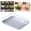 Pan Cookie with Wire Rack Heavy Duty Bakeware Bread Pans Cooling Oven Tray for Hotels