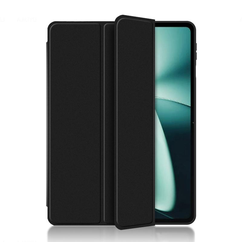 

Tablet Case For OnePlus Pad Tri-fold Stand Drop-proof PU Leather Tablet Cover Black