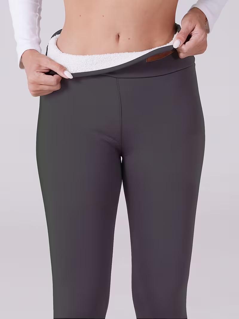 

2026 Women s High-Waisted Lambswool Leggings: Warm, Tight-Fitting Cotton Pants for Autumn/Winter Large темно-серого