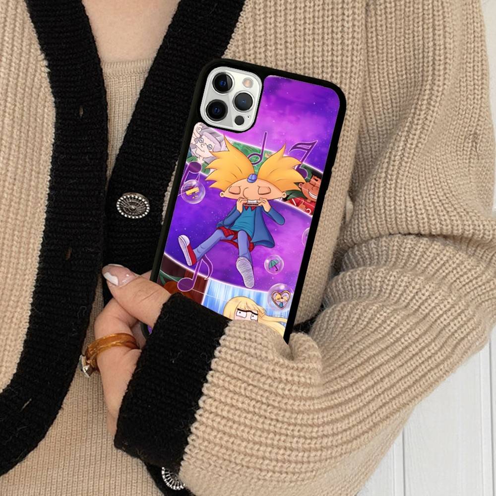 Hey A_Arnolds Cartoon PC+TPU Phone Case For IPhone 17 16 15 14 13 12 11 Pro Max Plus Kawaii Cartoon Cover