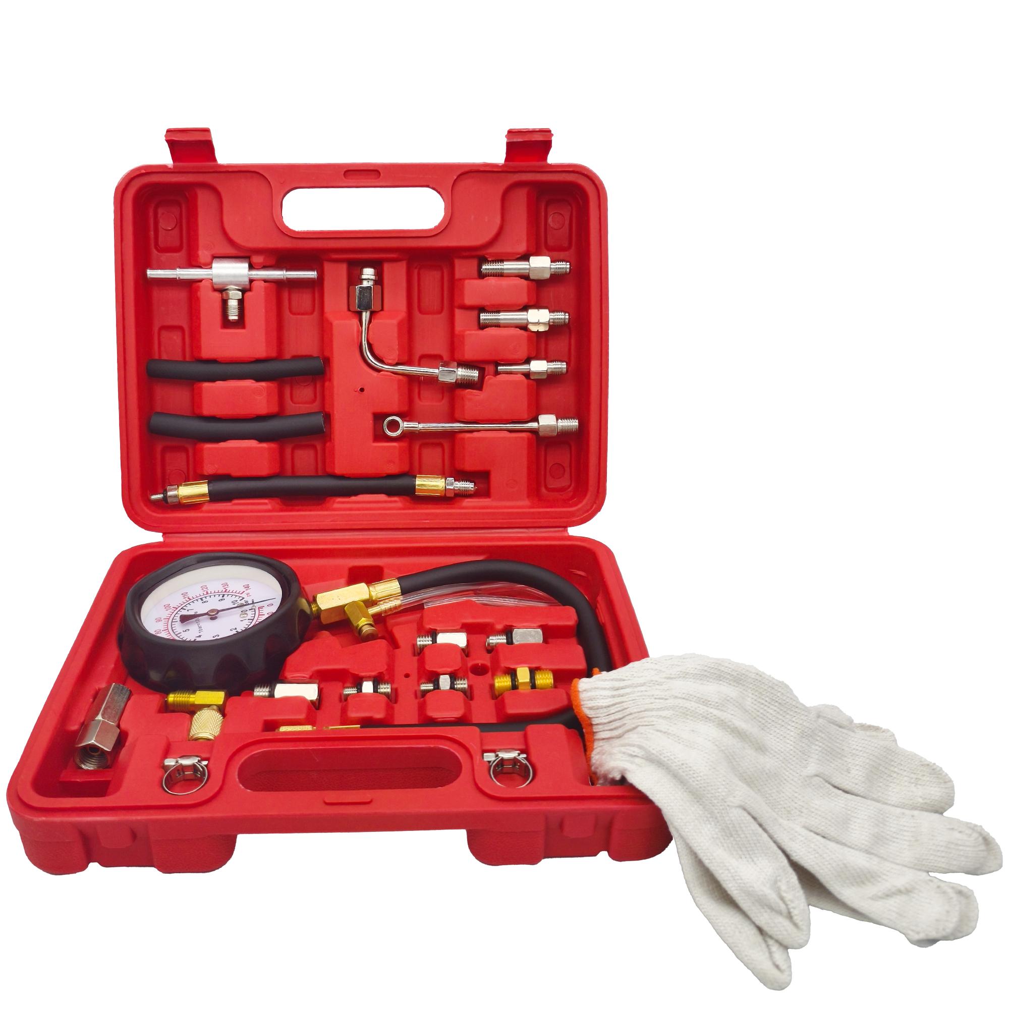 

Upgraded Fuel Injection Pump Pressure Tester Gauge Diagnostic Tools Kit,Engine Gasoline Test Tool Set For Most Cars (New TU-114)