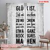 2pcs 2D Flat Printing Drapes Happiness, People, Normal, Special, Make Fabric Without Electricity Festive Curtains for Holiday