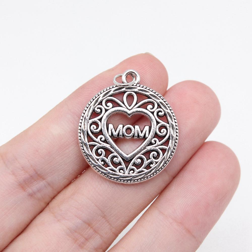 Family Member Heart Tags Charms Pendant Male Jewellery Massive Aesthetic Souvenir