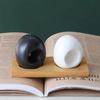 Japanese Simple Black White Ceramic Seasoning Bottle Set Creative Onion Shape Salt Shaker Set Spice Jars Cabinet Decoration
