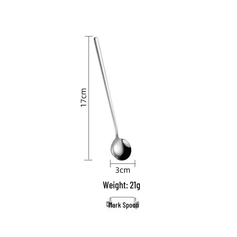 Qianxing 17cm 304 Stainless Steel Coffee & Dessert Spoons (15-Pack)