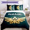 3pcs Custom Name The Legend of Zelda Breath of the Wild Bedding Set Duvet Cover Closure Includes 1 Duvet Cover & 2 Pillowcases for All Seasons Bedroom