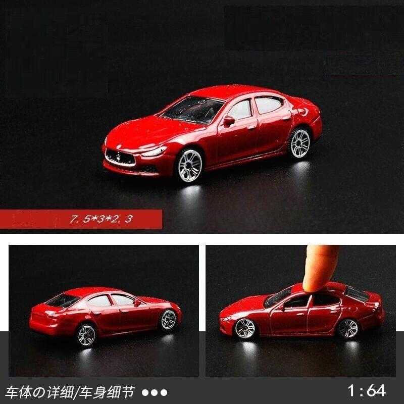 

1:64 Red Ghibli Sedan Sports Модель литого под давлением металлического автомобиля BN