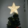 Glowing Christmas Tree Star Topper Five-pointed Star Warm/Colorful/White Light LED Lighted Star Battery Powered Dust-proof