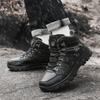 New high-top fleece cotton shoes, outdoor shoes, plus size black shoes, hiking shoes, off-road men
