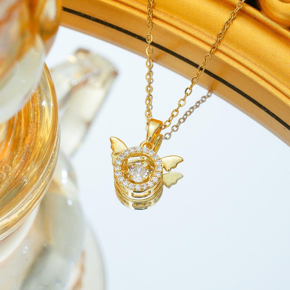 

Titanium Steel Angel Wings Clavicle Necklace - Versatile Summer Fashion Jewelry for Women