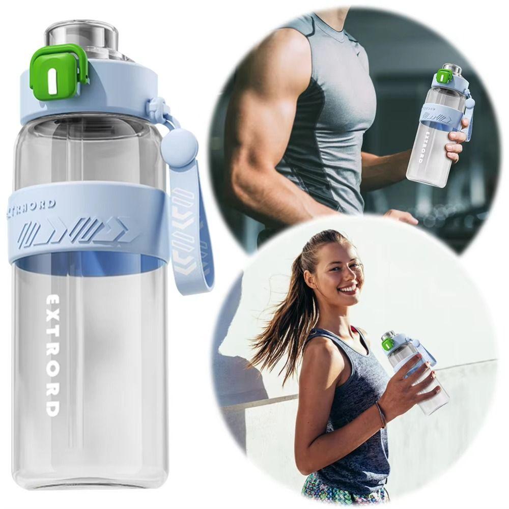 

PC Colorful Plastic Cup Leak Proof Outdoor Sports Kettle Outdoor Activities синій