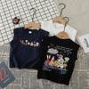 Boys Summer Cotton Cartoon Tank Top Sleeveless T Shirt For Kids Stylish Casual Vest Outerwear