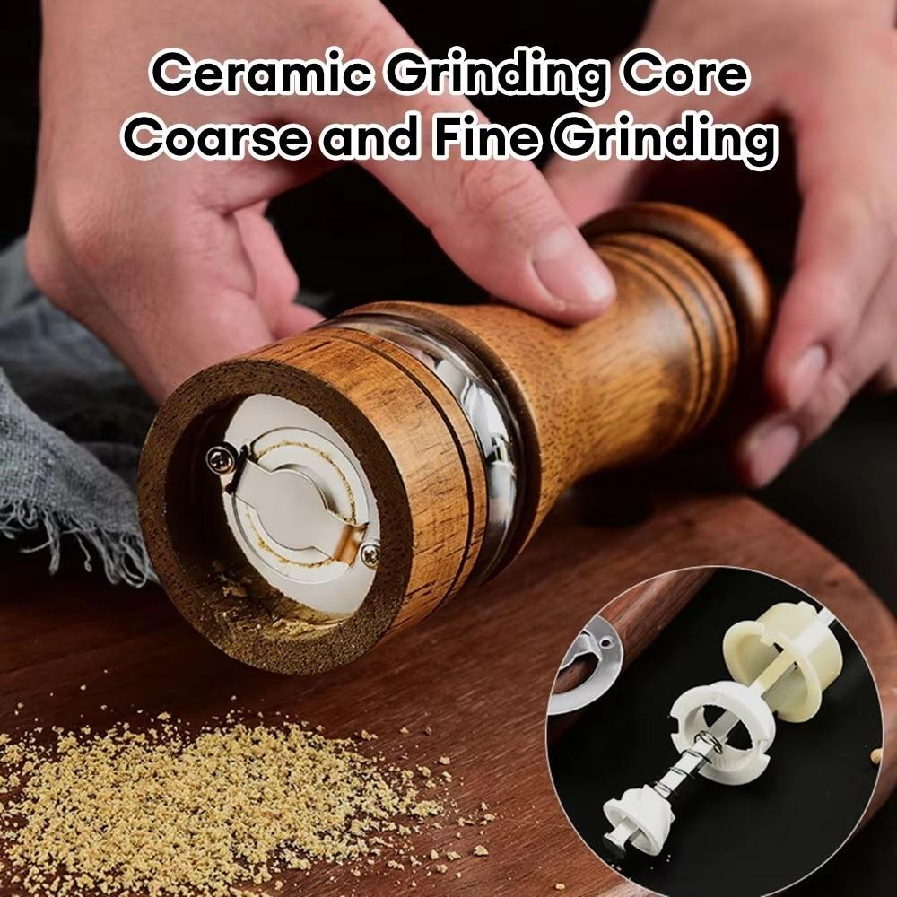 Durable Adjustable Manual Pepper Grinder Ceramic Rotor Kitchen Tool Spice Salt Grinder Refillable Salt Pepper Mill Home Cooking