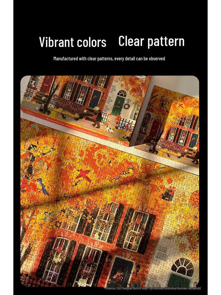 Galison Herbstliche Nachbarschaft – 1000-teiliges Puzzle – Perfekt für Erwachsene zur Entspannung und zum lehrreichen Spielen