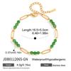 Exquisite Tennis Chain Bracelet Heart-Shaped Geometric Circular Stacked Bracelet Green White Zircon Women Jewelry